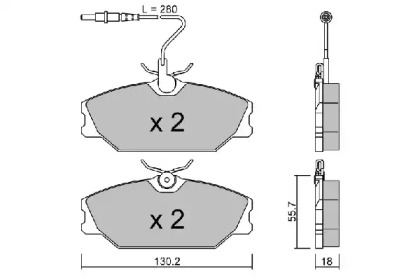 Комплект тормозных колодок AISIN BPRE-1018